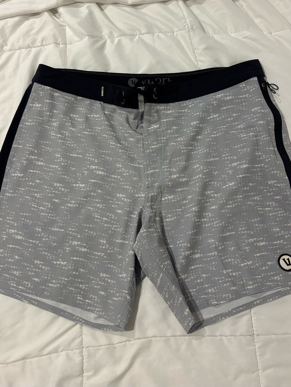Vuori Men's Gray Patterned Swim Shorts